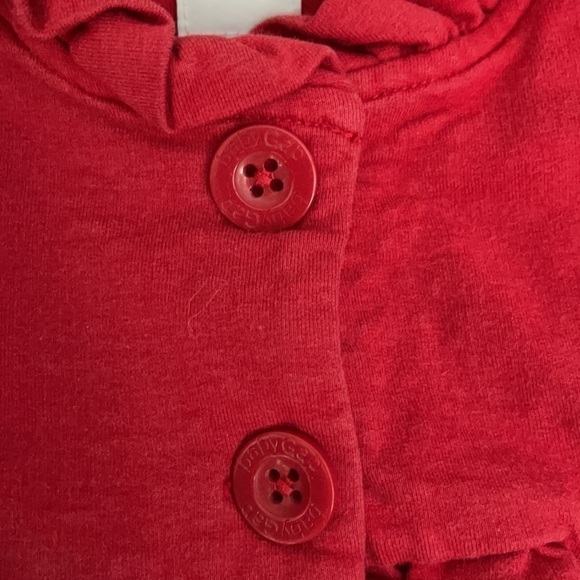 6/$20 ⭐️ GAP Red Ruffled Neckline Pea Coat US 18-24 - Picture 3 of 7